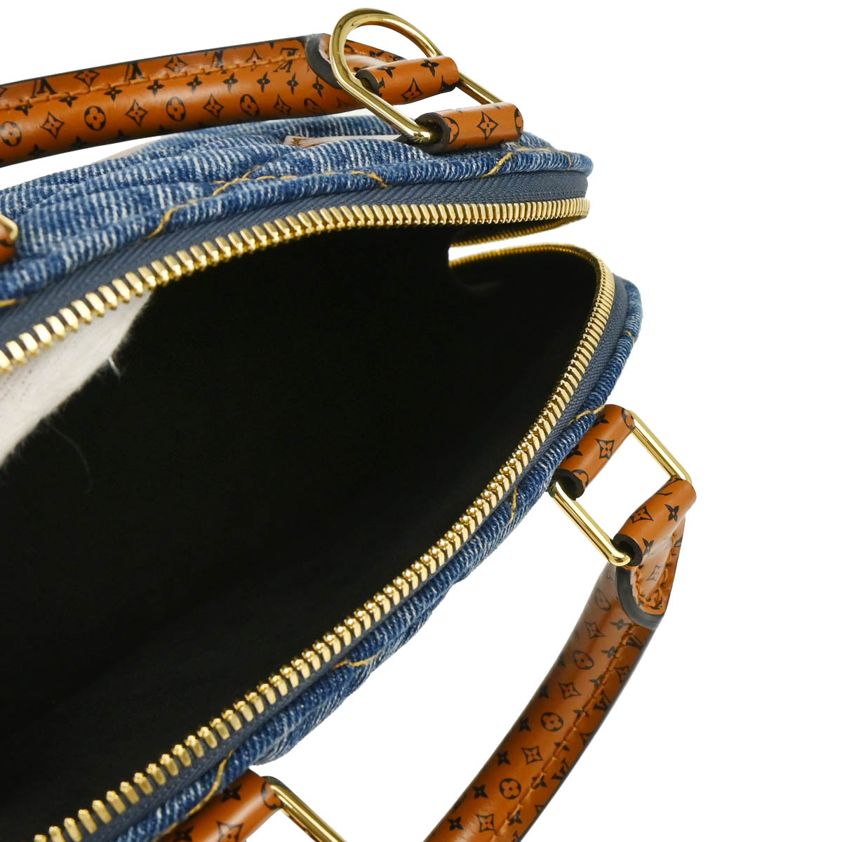 Louis Vuitton 2019 Denim Leather Malletage Alma BB 2way Shoulder Handbag M55048