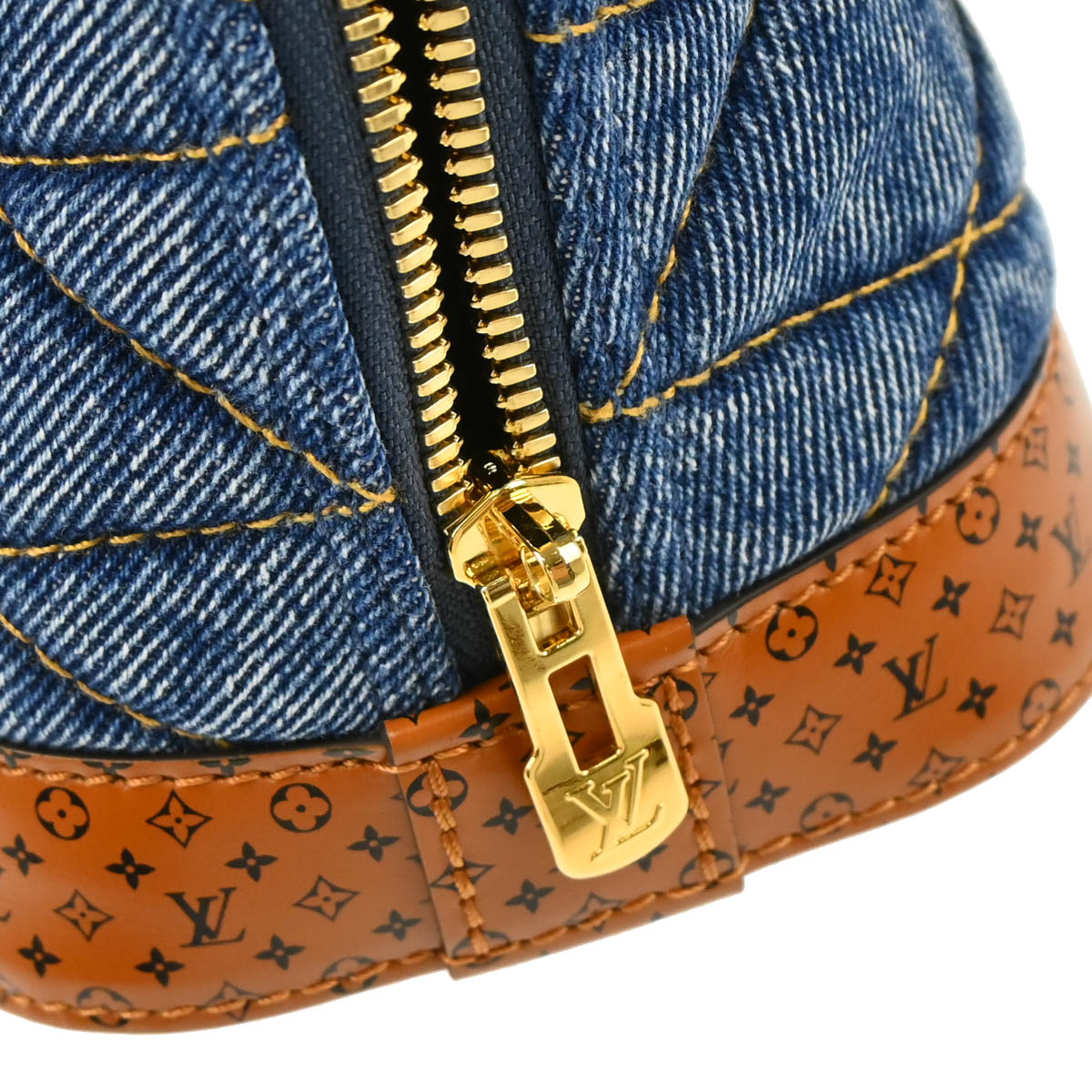 Louis Vuitton 2019 Denim Leather Malletage Alma BB 2way Shoulder Handbag M55048