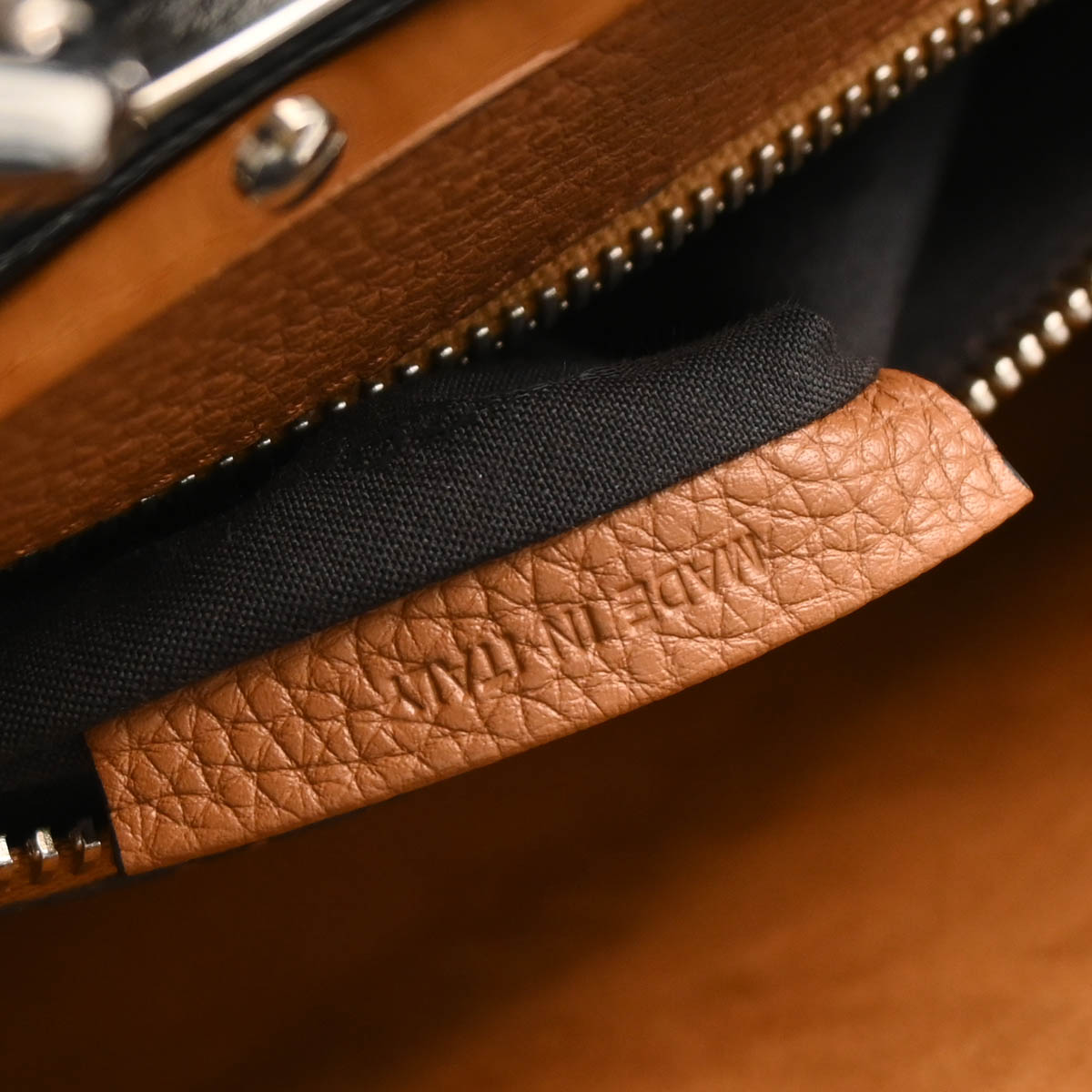 Fendi Black Leather Peekaboo 2way Shoulder Handbag