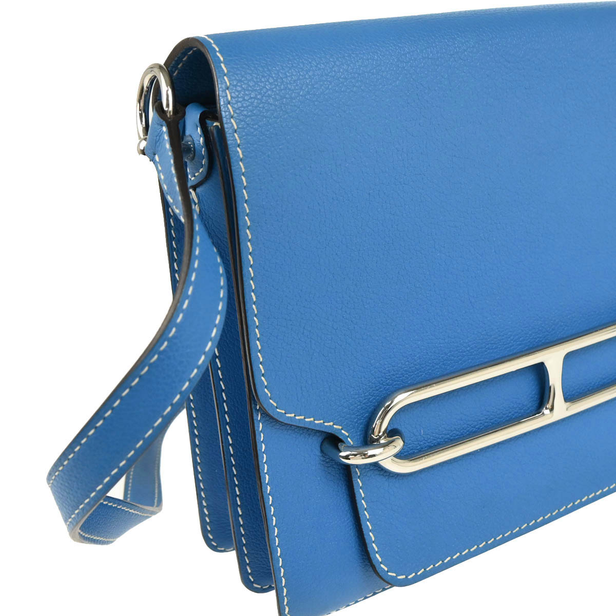 Hermes 2017 Blue Hydra Epsom Roulis 23 Shoulder Bag
