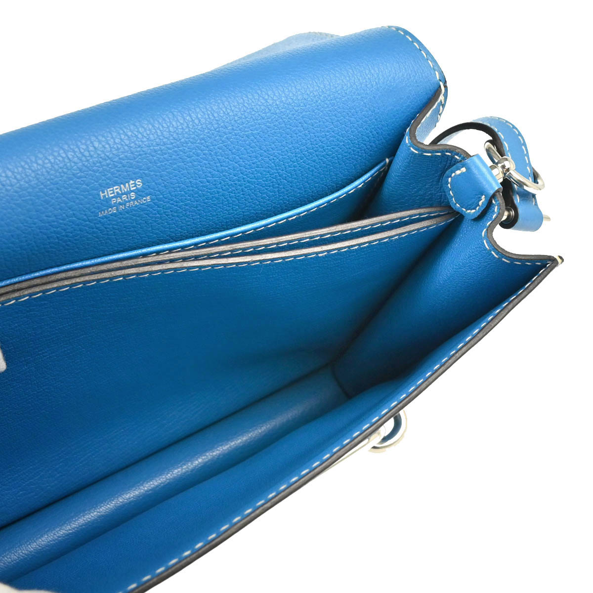 Hermes 2017 Blue Hydra Epsom Roulis 23 Shoulder Bag