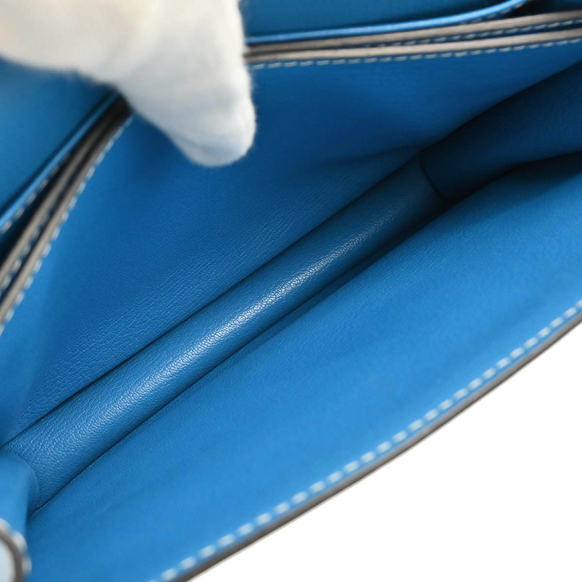 Hermes 2017 Blue Hydra Epsom Roulis 23 Shoulder Bag