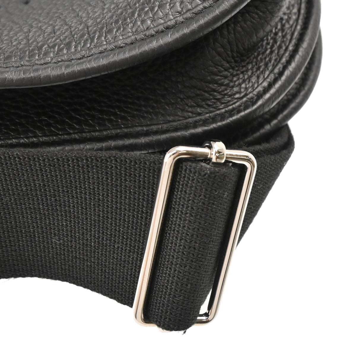 Hermes 2015 Black Taurillon Clemence Evelyne 3 PM Shoulder Bag