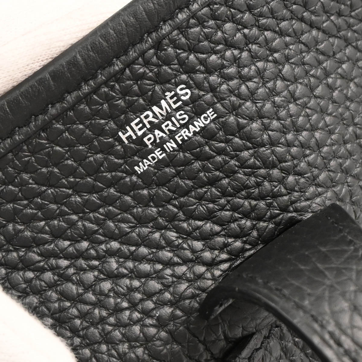 Hermes 2015 Black Taurillon Clemence Evelyne 3 PM Shoulder Bag