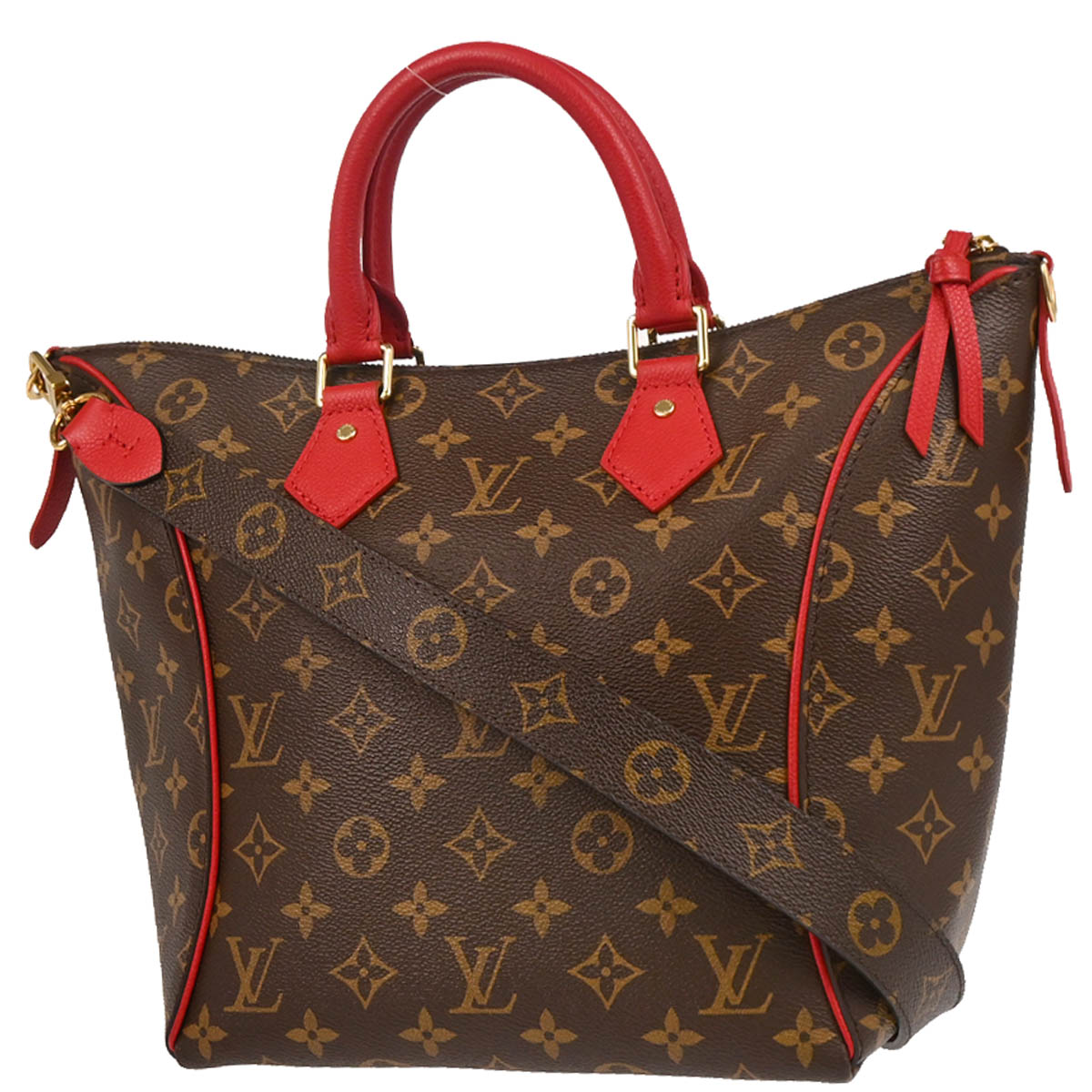 Louis Vuitton 2017 Red Monogram Tournelle PM 2way Tote Bag M44027