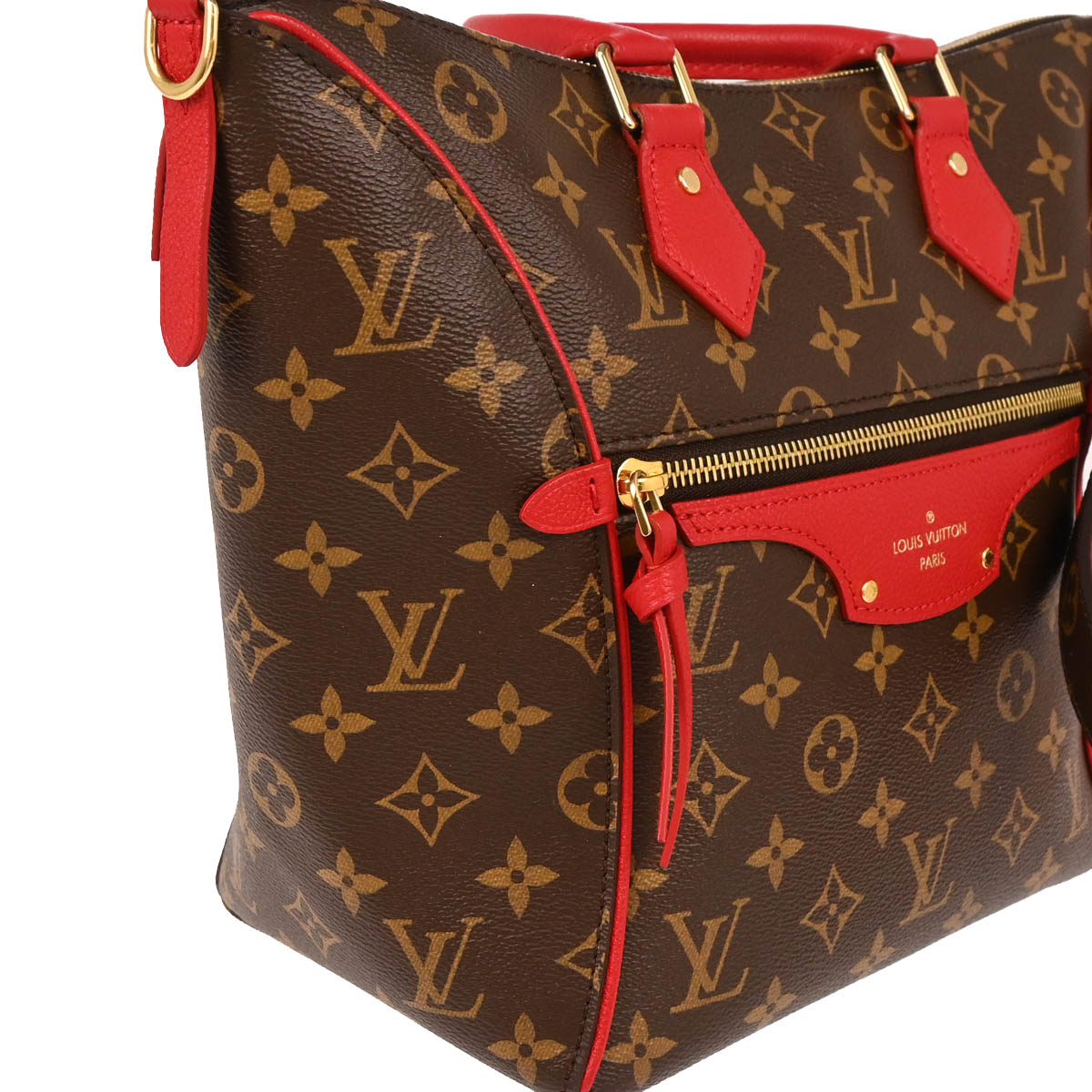 Louis Vuitton 2017 Red Monogram Tournelle PM 2way Tote Bag M44027