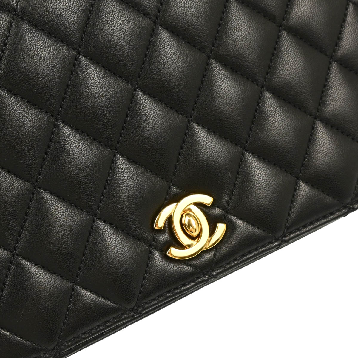 Chanel 2010-2011 Black Lambskin Turnlock Small Full Flap Shoulder Bag