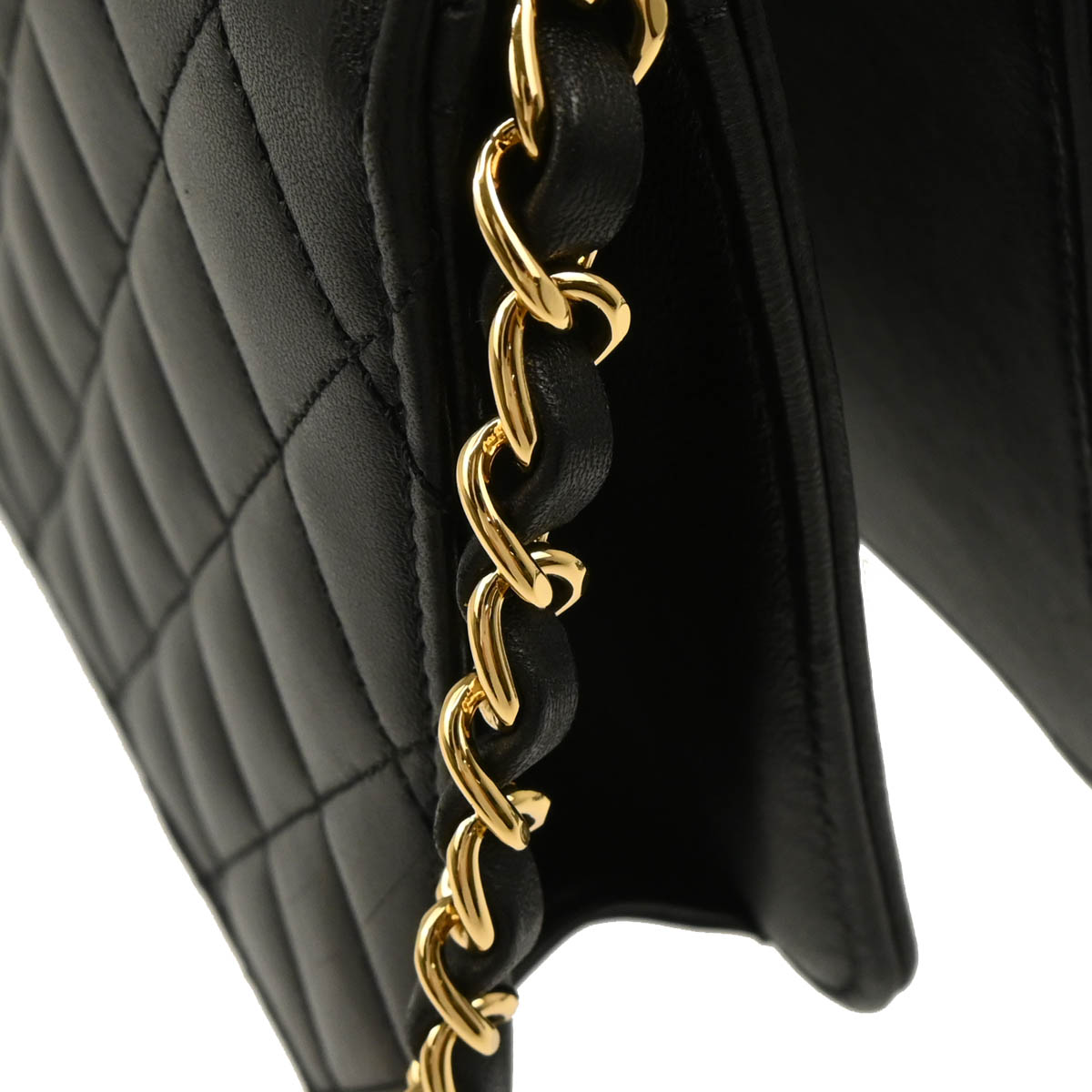 Chanel 2010-2011 Black Lambskin Turnlock Small Full Flap Shoulder Bag