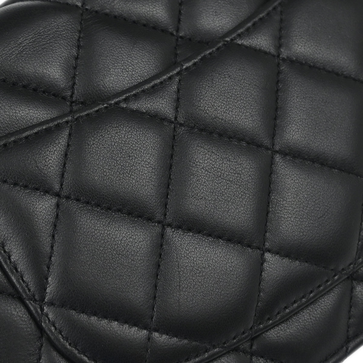 Chanel 2012 Black Lambskin Classic WOC Shoulder Wallet Bag