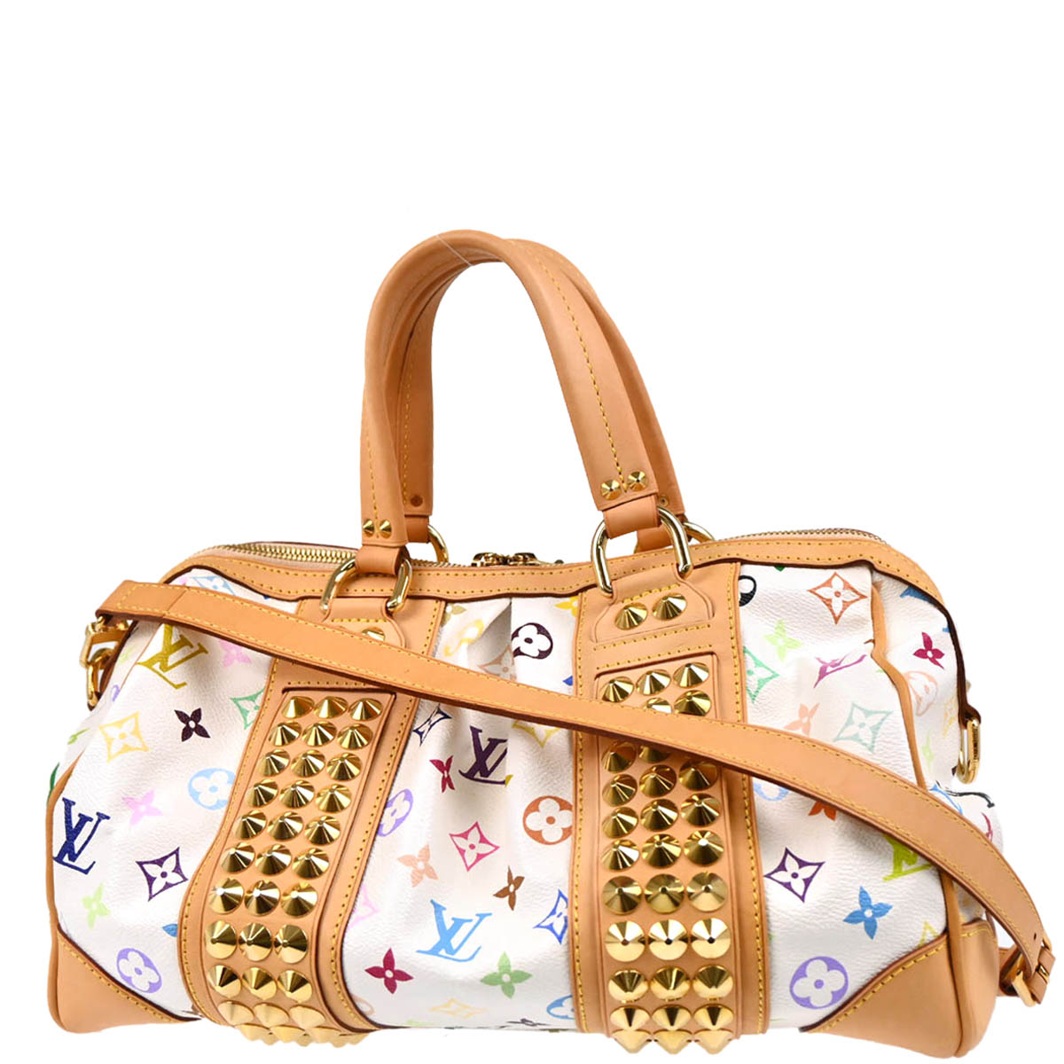 Louis Vuitton 2010 White Monogram Multicolor Courtney MM M45641