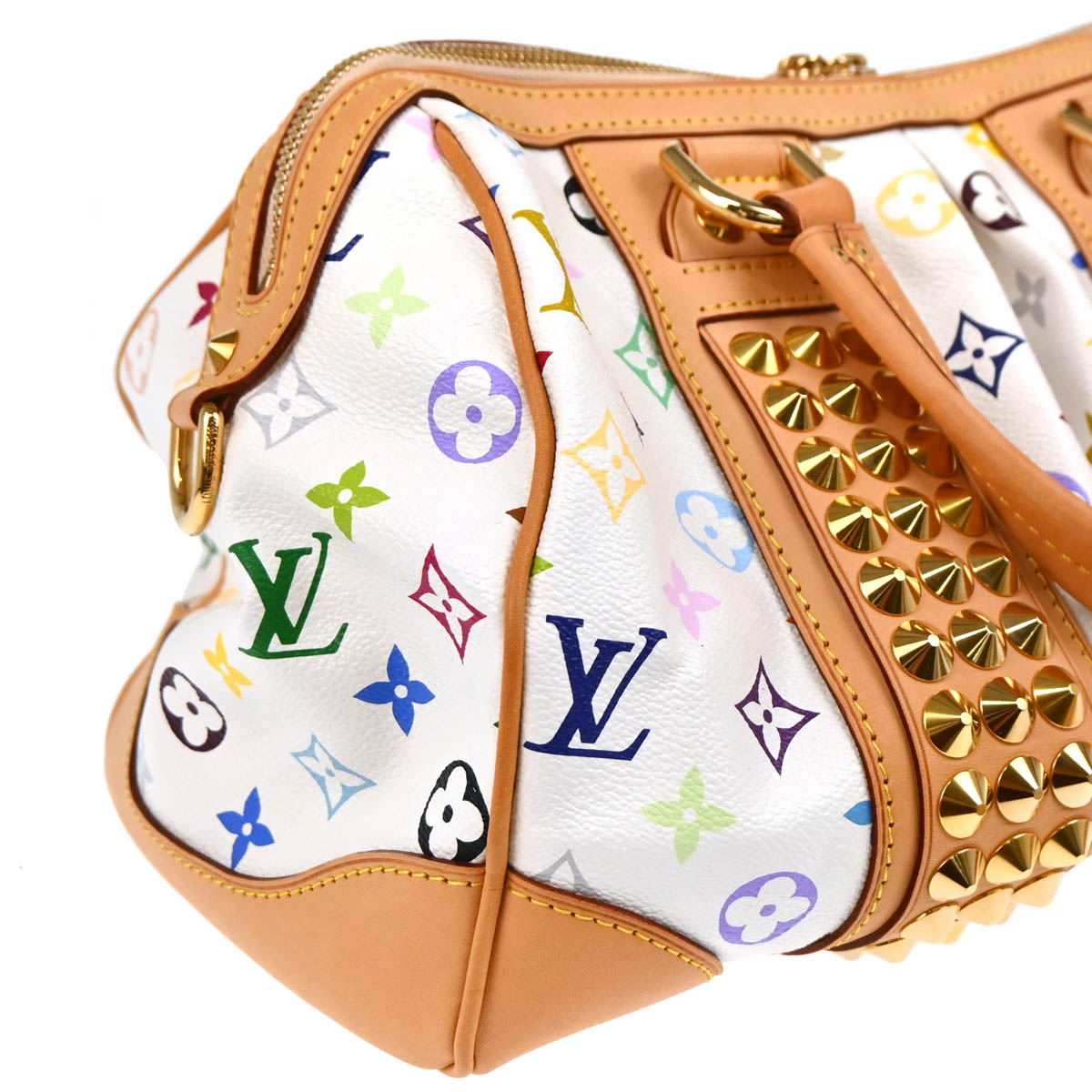 Louis Vuitton 2010 White Monogram Multicolor Courtney MM M45641