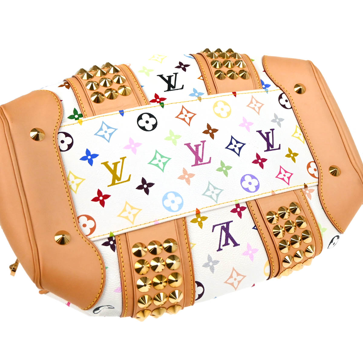 Louis Vuitton 2010 White Monogram Multicolor Courtney MM M45641