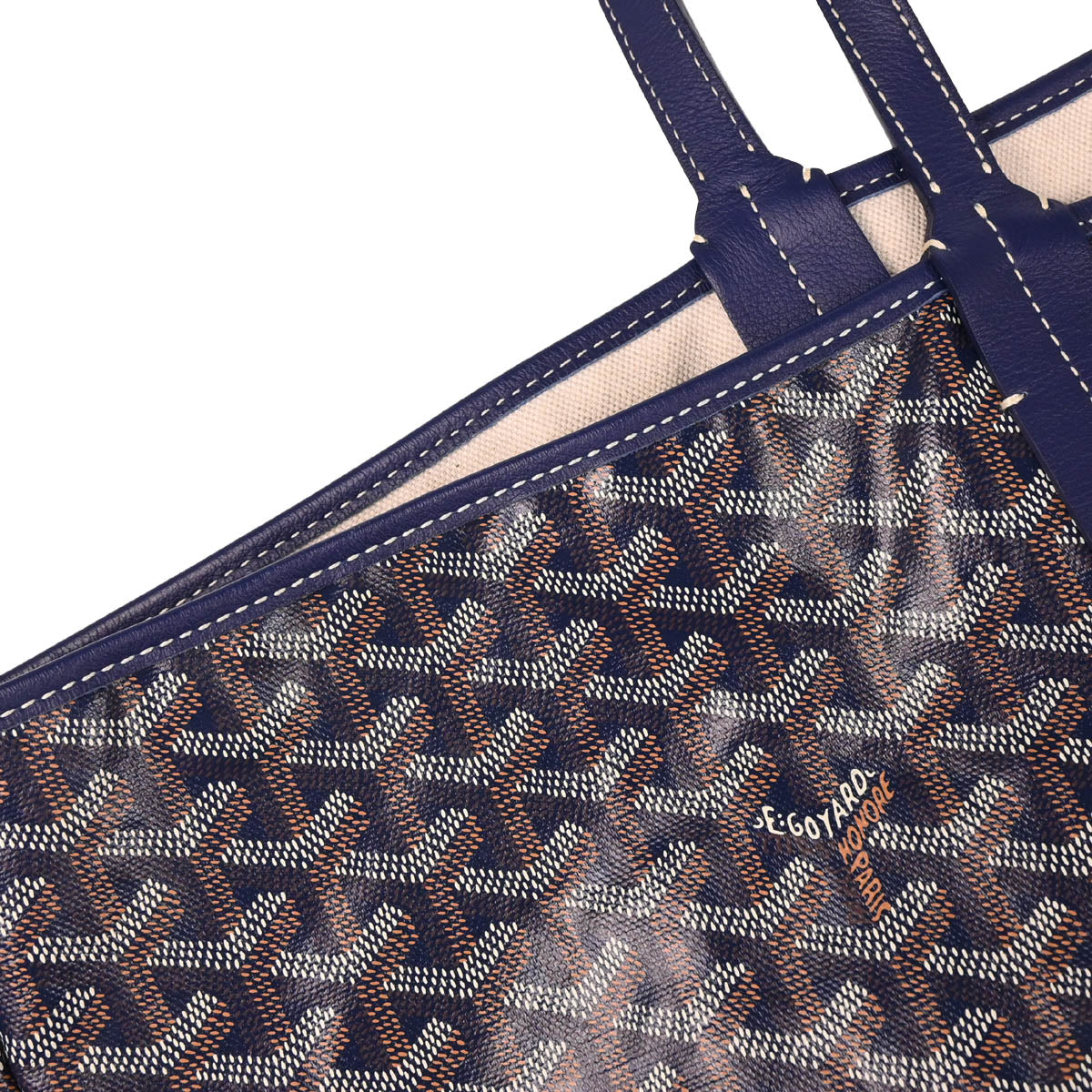 Goyard 2018 Navy Saint Louis XXL Tote Handbag