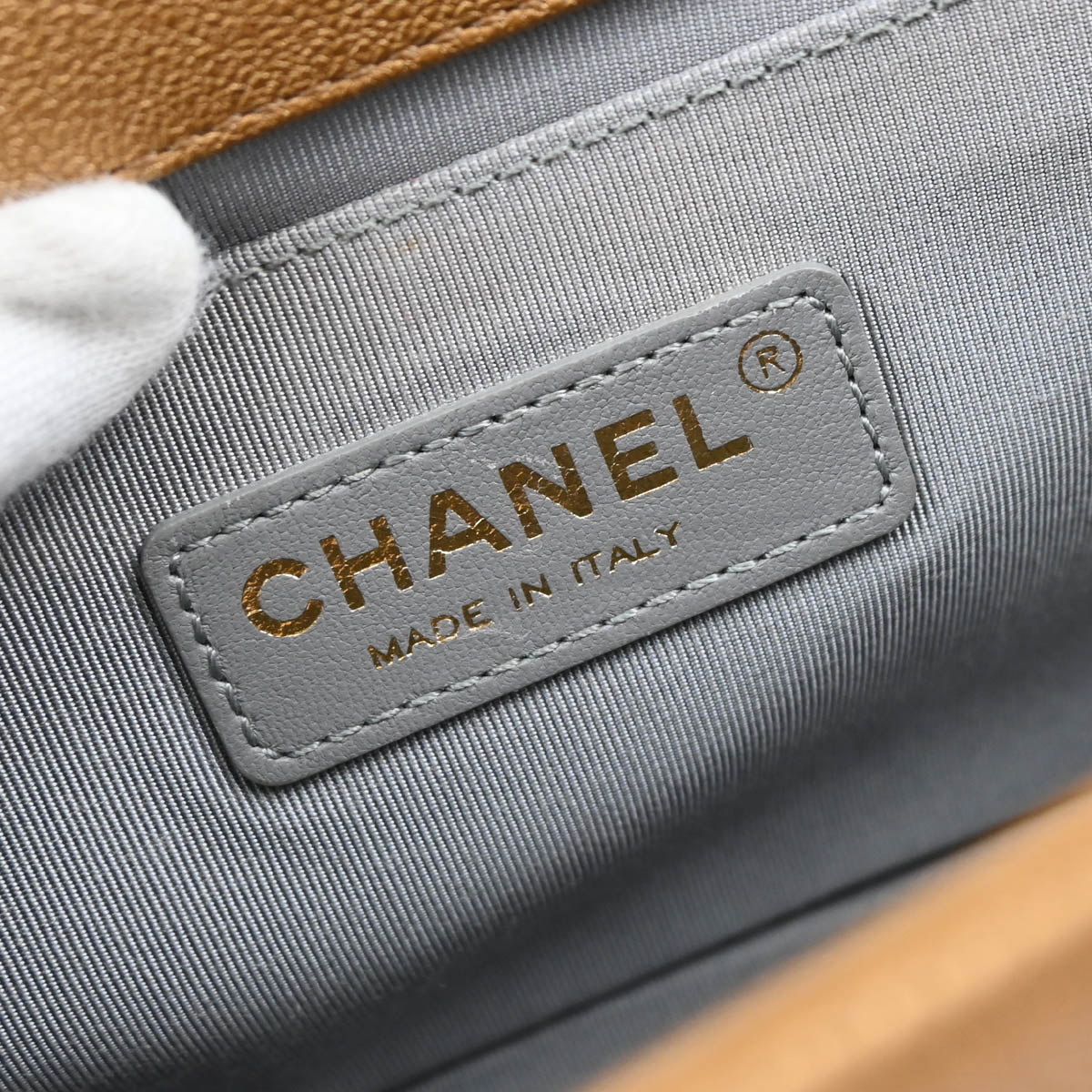 Boy Chanel 2014-2015 Gold Lambskin Medium Shoulder Bag
