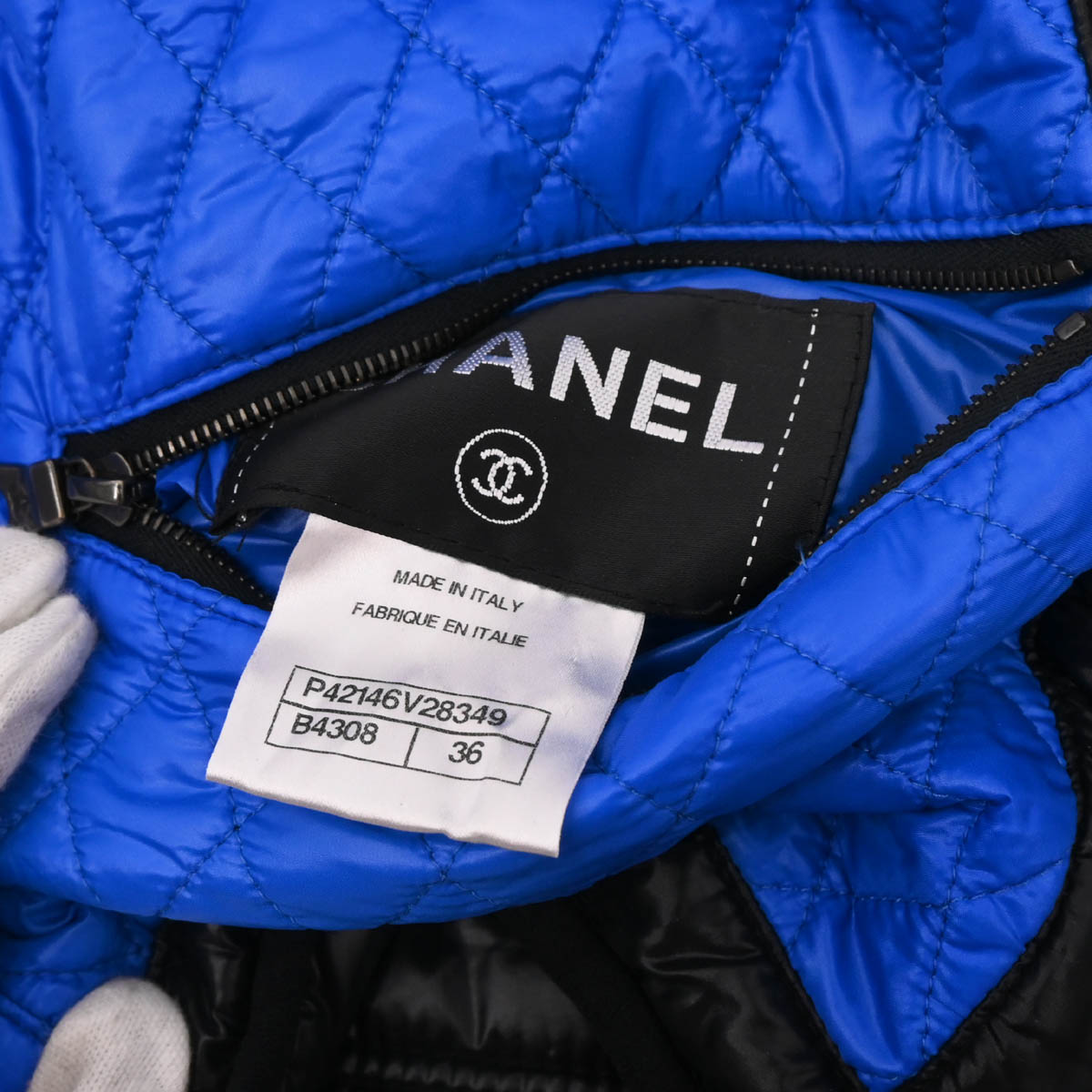 Chanel 2011-2012 Zip Up Reversible Jacket Blue Black #36