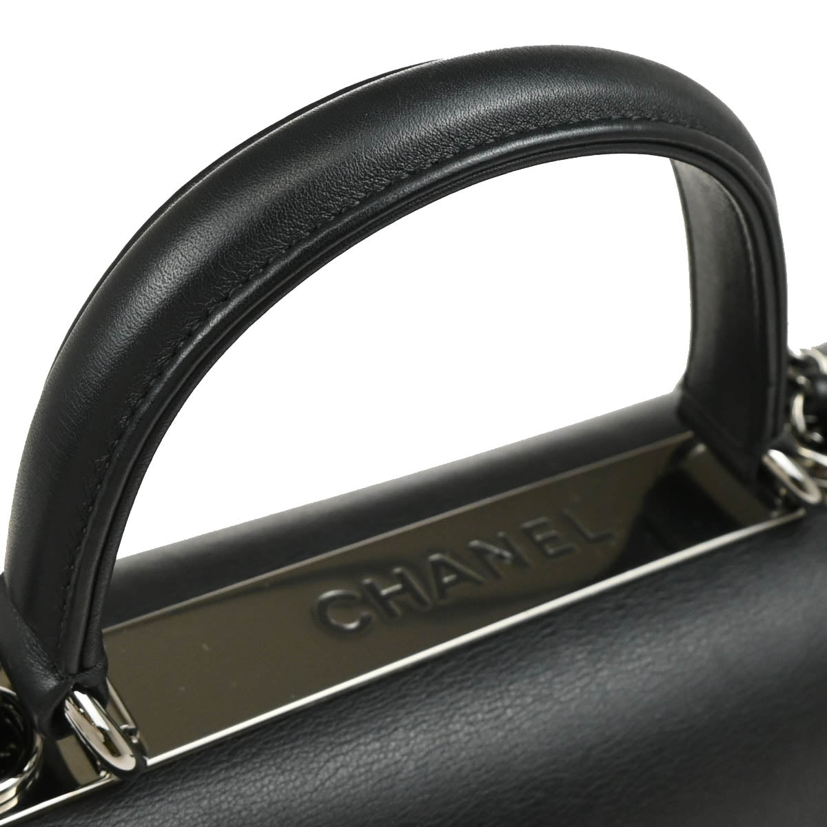 Chanel 2019 Black Calfskin Trendy CC Top Handle 2way Handbag