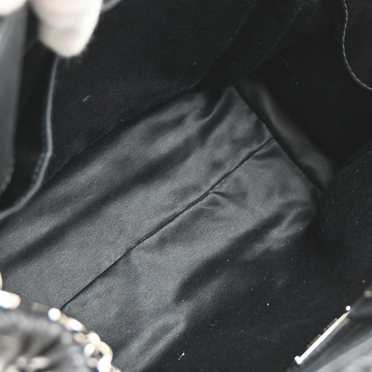 Miu Miu Black Lambskin Matelasse 2way Crystal Tote Handbag