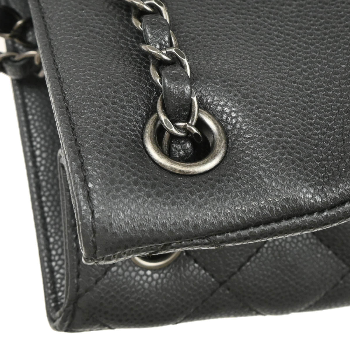 Chanel 2016-2017 Gray Caviar Tote Bag
