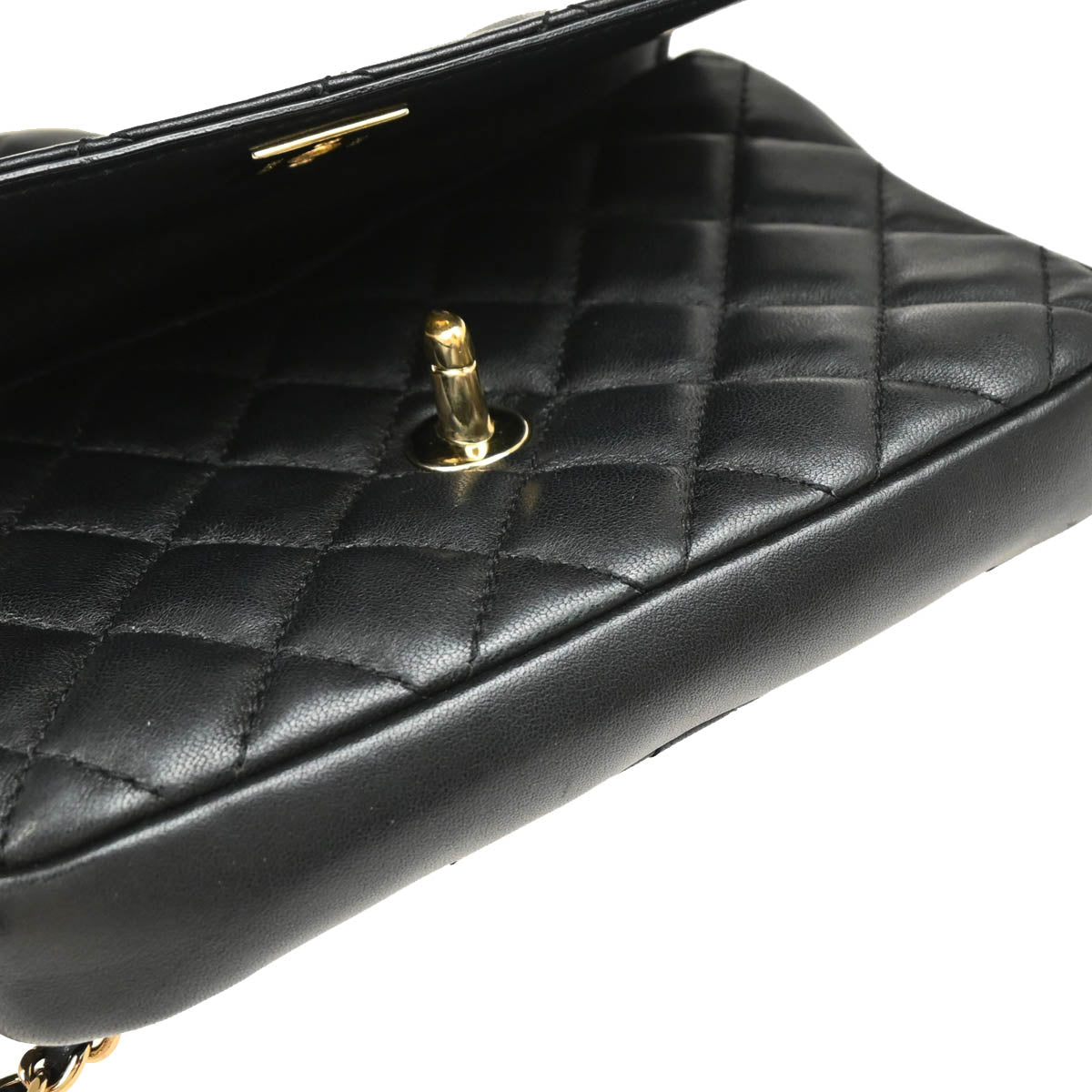 Chanel 2019 Black Lambskin Double Shoulder Bag