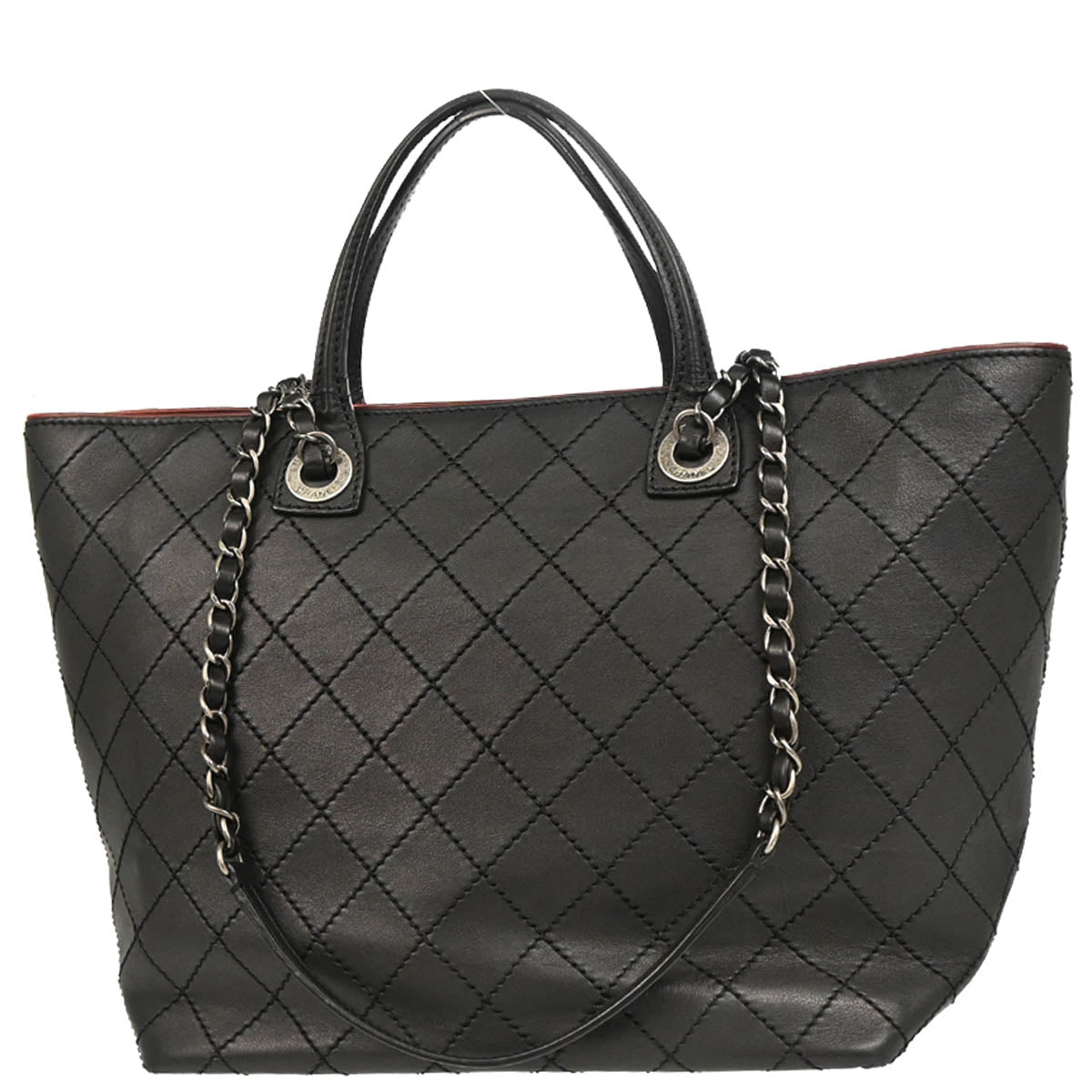Chanel 2015-2016 Black Calfskin 2way Tote Shoulder Handbag