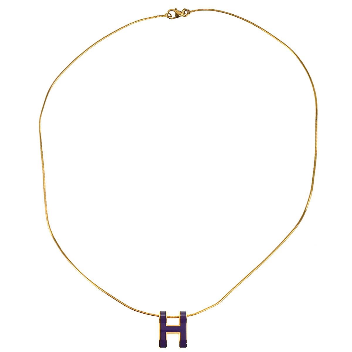 Hermes Pop H Necklace Purple
