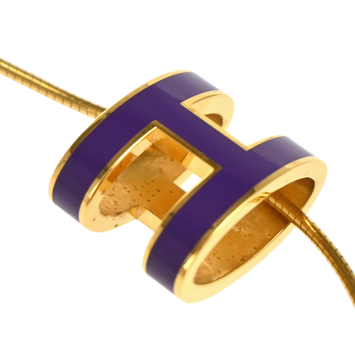 Hermes Pop H Necklace Purple