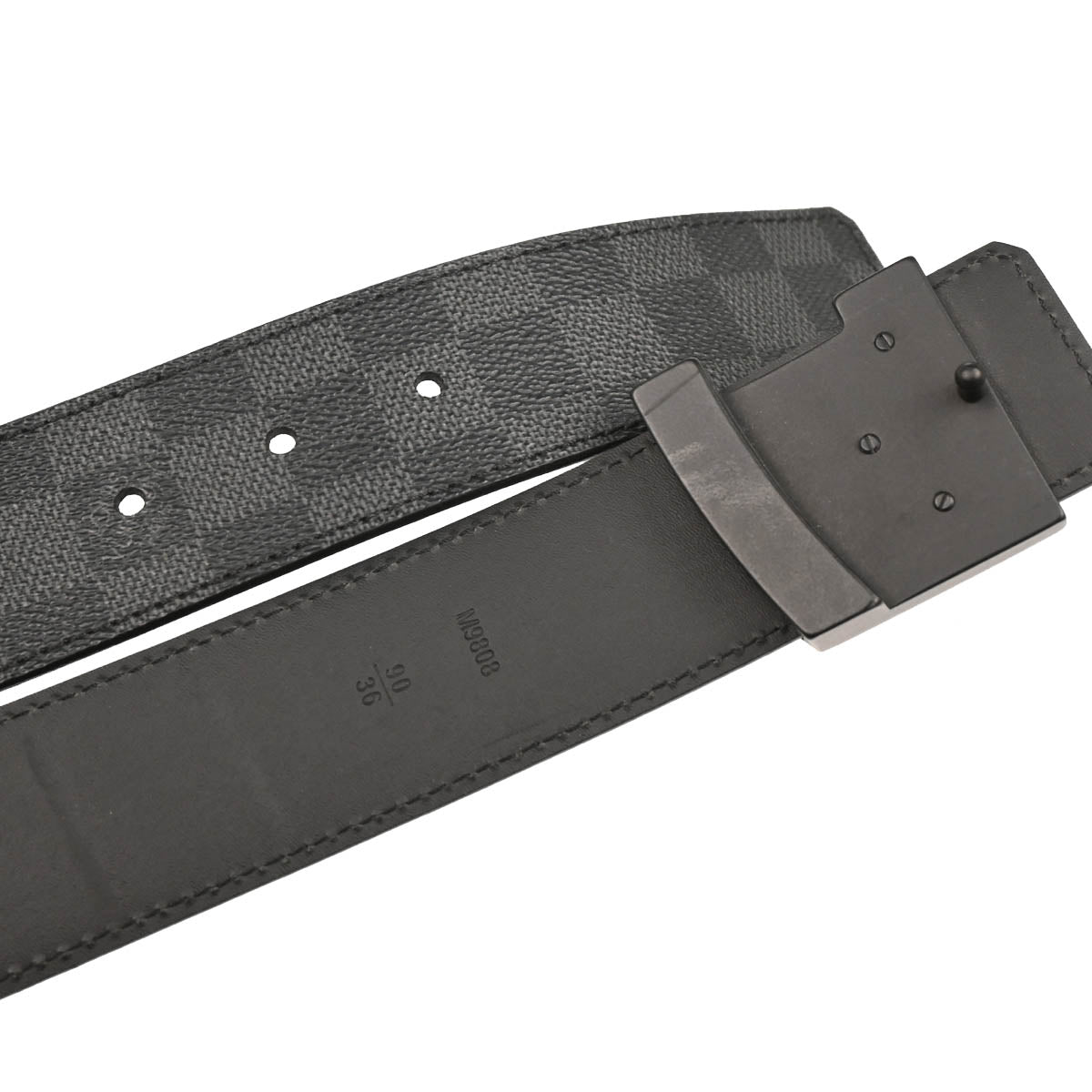 Louis Vuitton Damier Ceinture Initiales Belt M9808U #90/36 Small Good