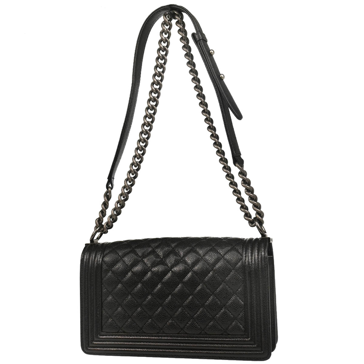 Boy Chanel 2014-2015 Black Caviar Medium Shoulder Bag