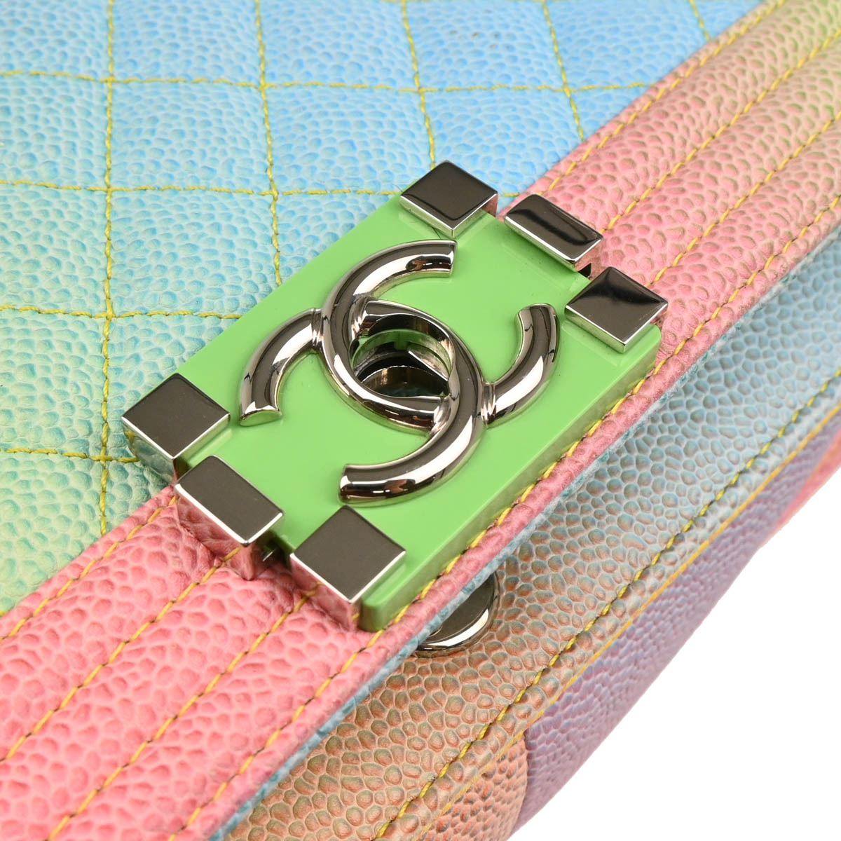 Boy Chanel 2017 Pastel Rainbow Calfskin Medium Shoulder Bag