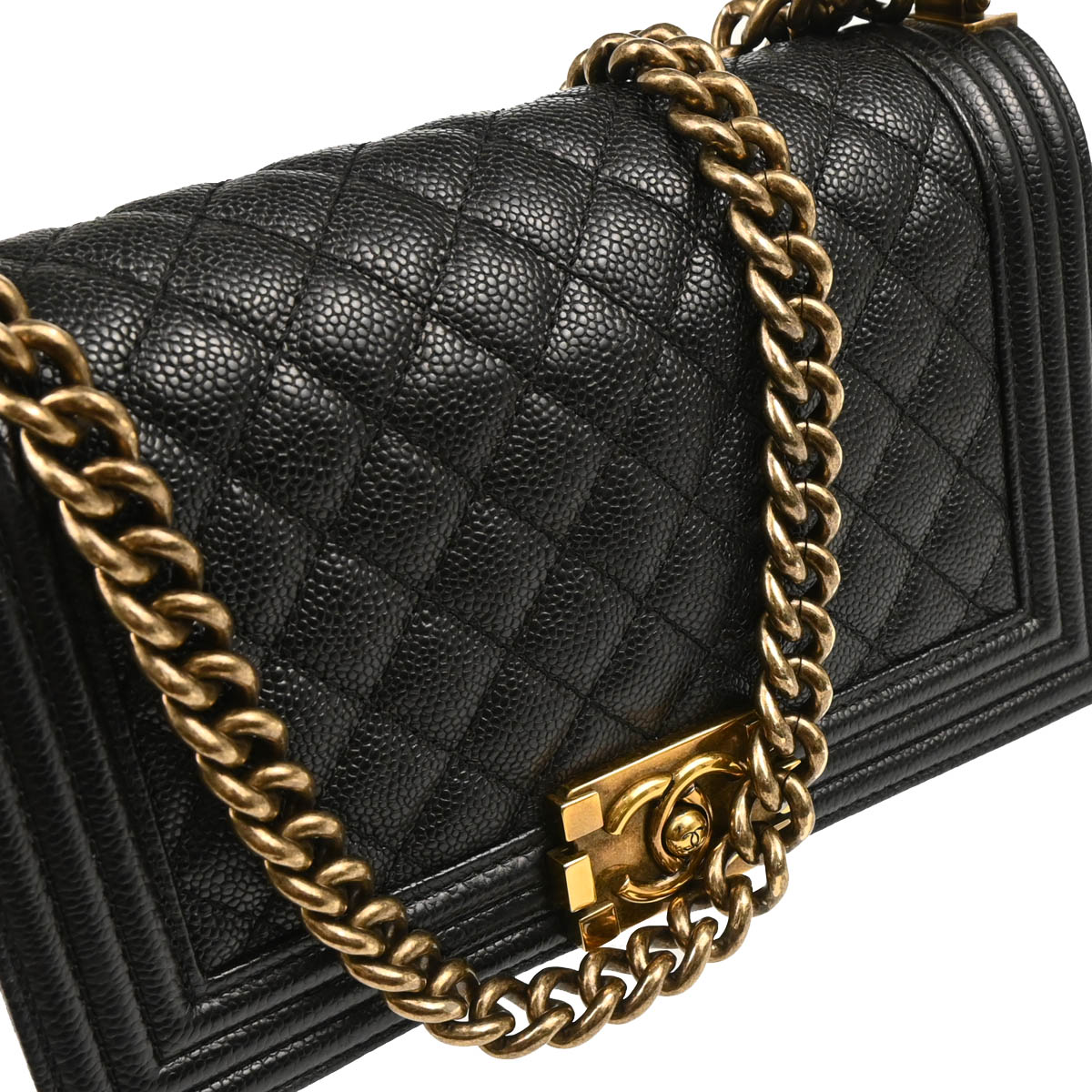 Boy Chanel 2014 Black Caviar Medium Shoulder Bag