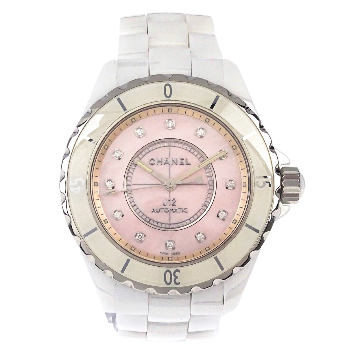 Chanel Ref.H5514 J12 39mm Self-winding Watch Ceramic SS Shell Diamond