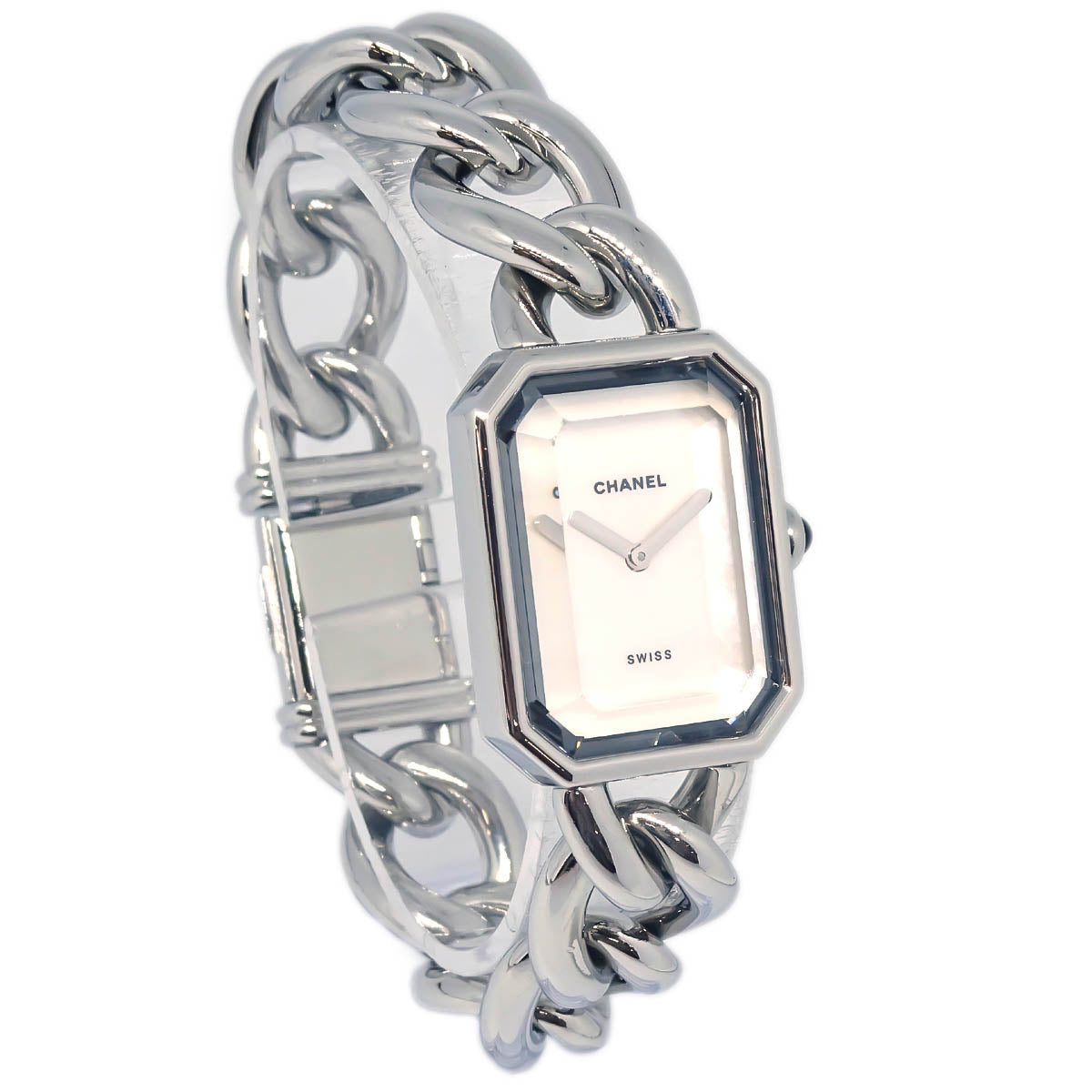 Chanel Premiere H1064 Quartz Watch Silver SS Shell #M