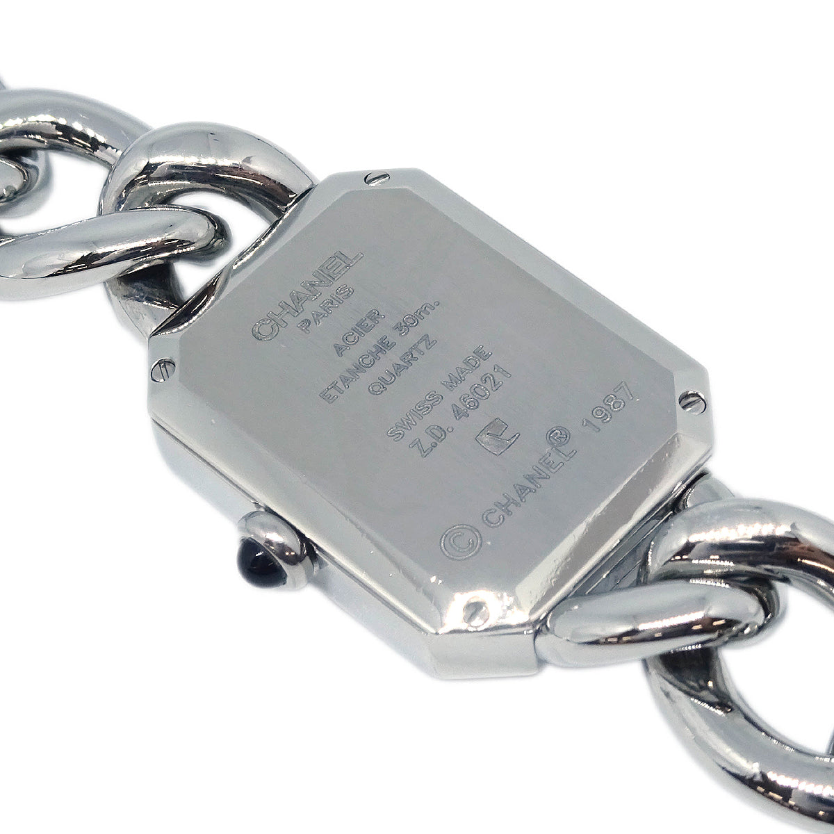 Chanel Premiere H1064 Quartz Watch Silver SS Shell #M