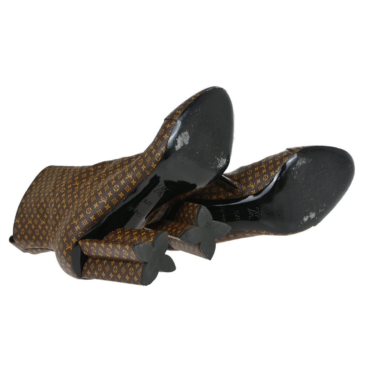 Louis Vuitton * Brown Monogram Shoes Boots #37
