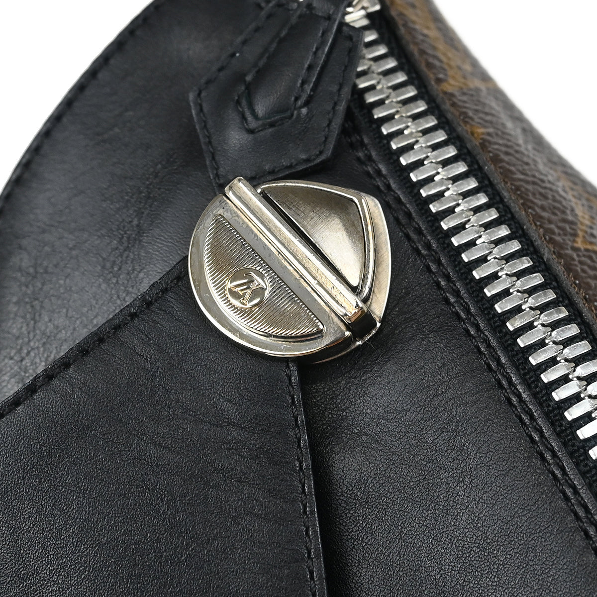 Louis Vuitton * Brown Black Monogram Shoes Boots #37