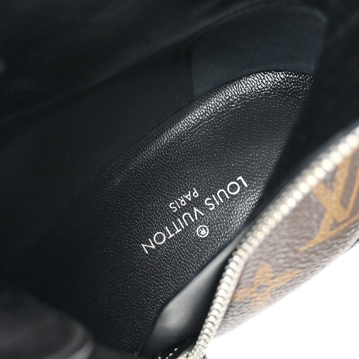 Louis Vuitton * Brown Black Monogram Shoes Boots #37