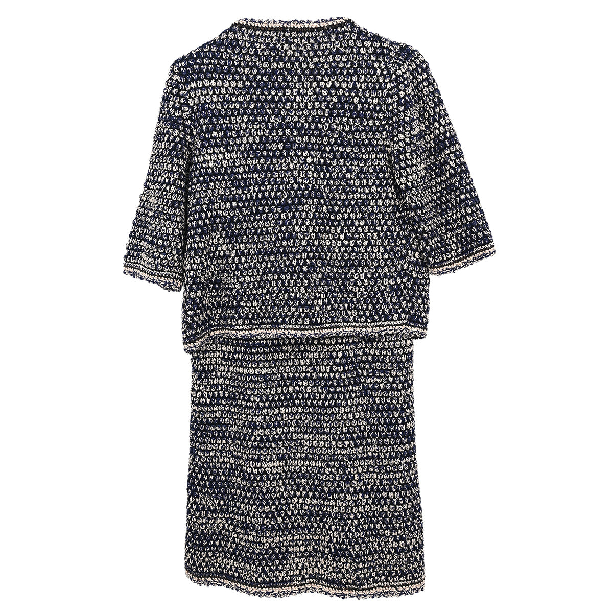 Chanel 2010 Setup Suit Jacket Sleeveless Dress Navy #34