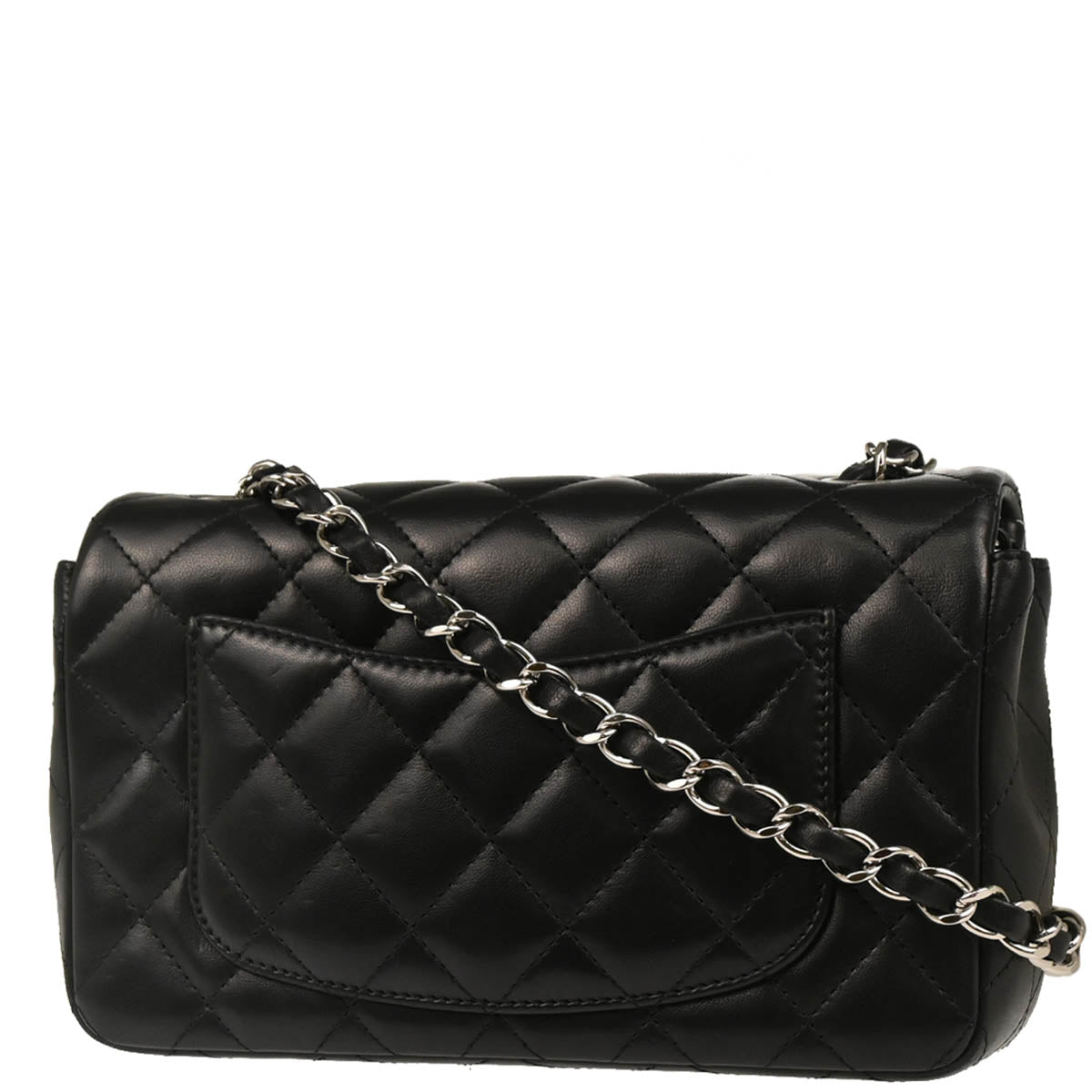 Chanel 2014 Black Lambskin Classic Flap Shoulder Bag
