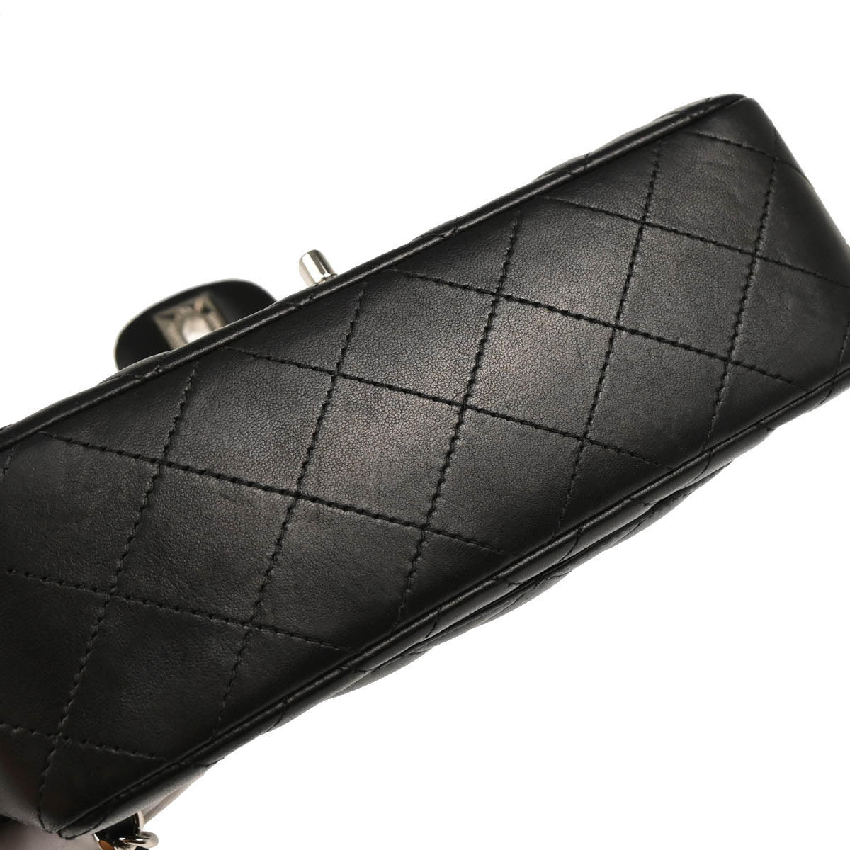 Chanel 2014 Black Lambskin Classic Flap Shoulder Bag