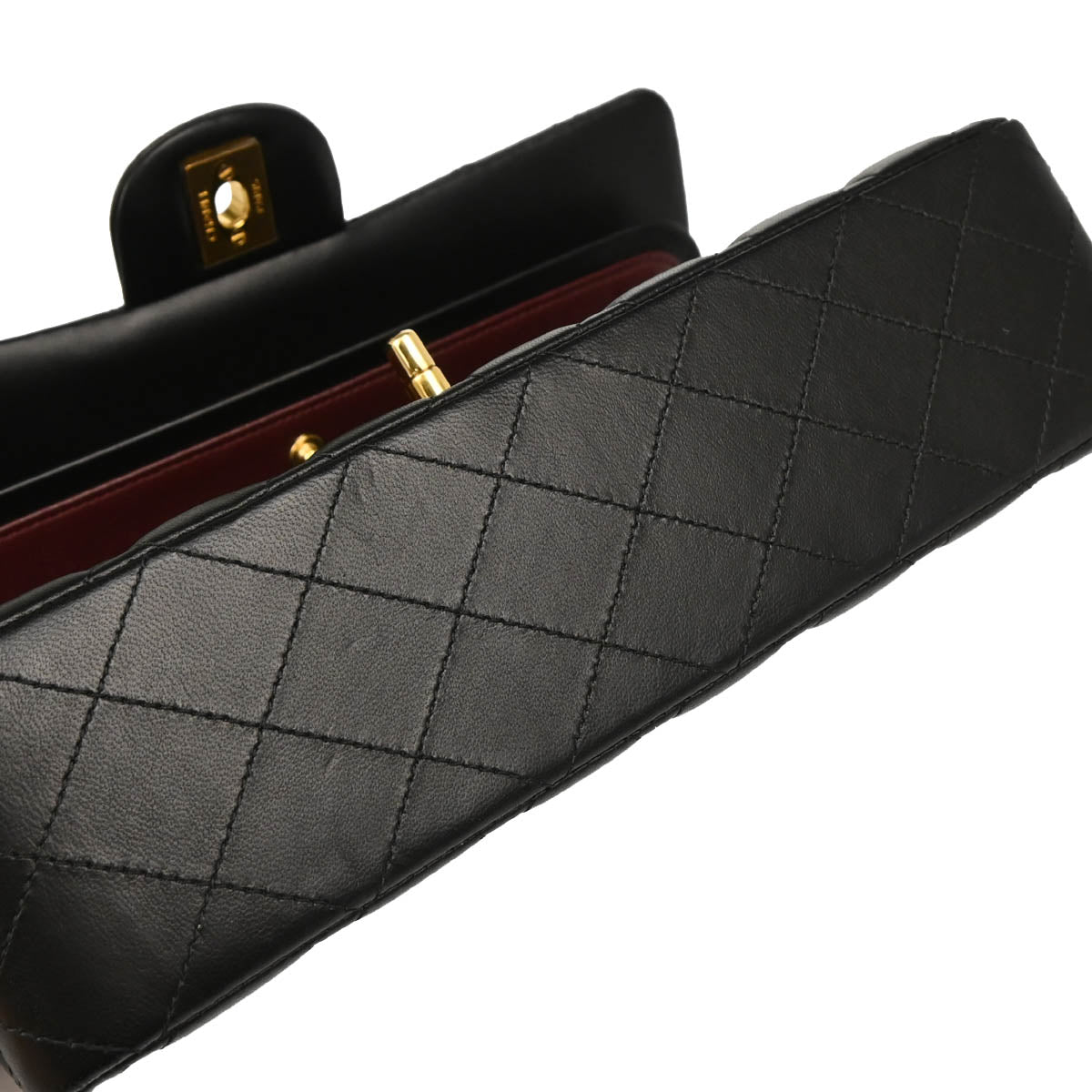 Chanel 2018 Black Lambskin Medium Classic Double Flap Shoulder Bag