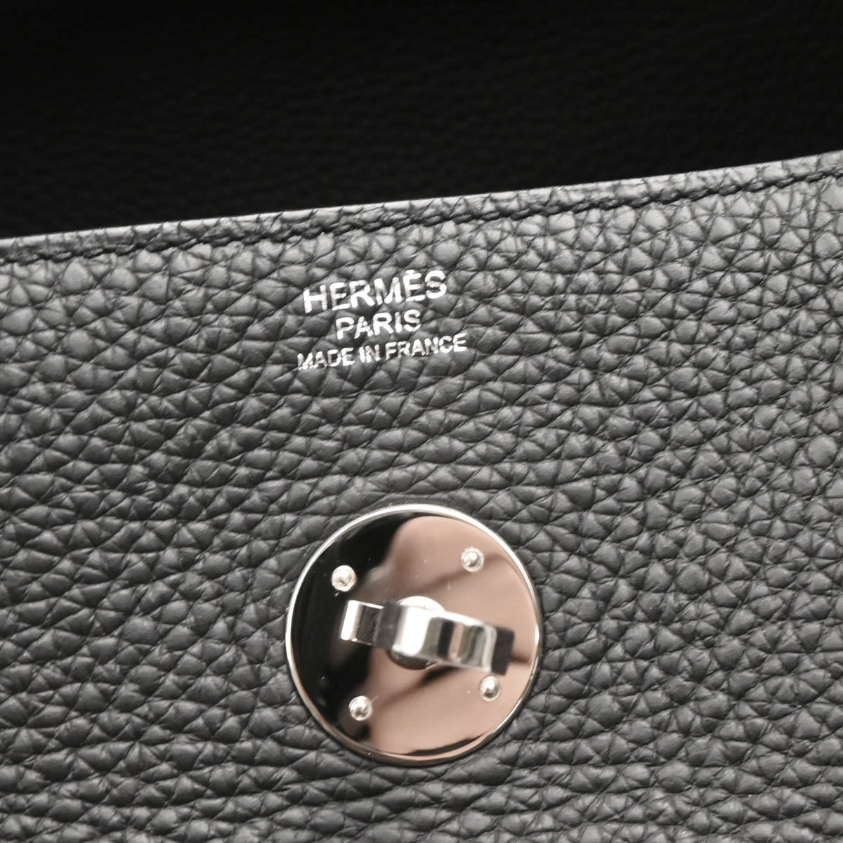 Hermes 2017 Black Taurillon Clemence Lindy 30 Shoulder Bag
