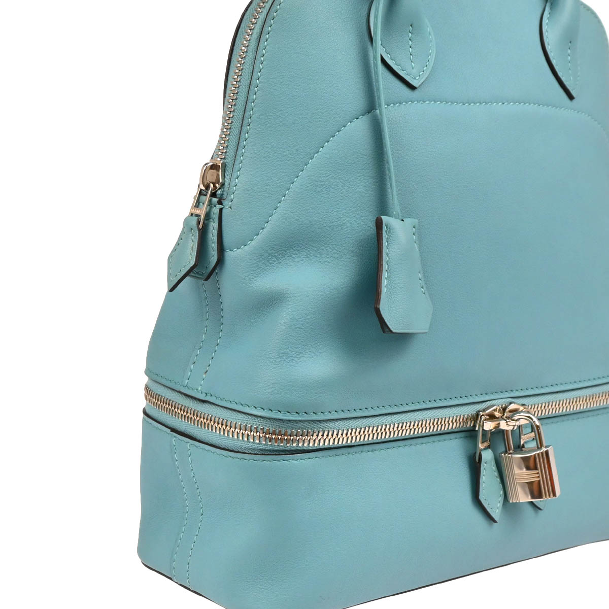 Hermes 2015 Blue Atoll Swift Bolide Secret Handbag