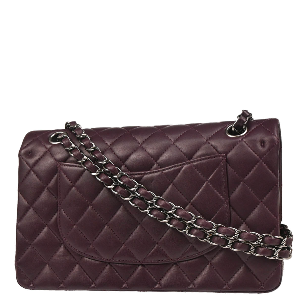 Chanel 2011 Purple Lambskin Medium Classic Double Flap Shoulder Bag