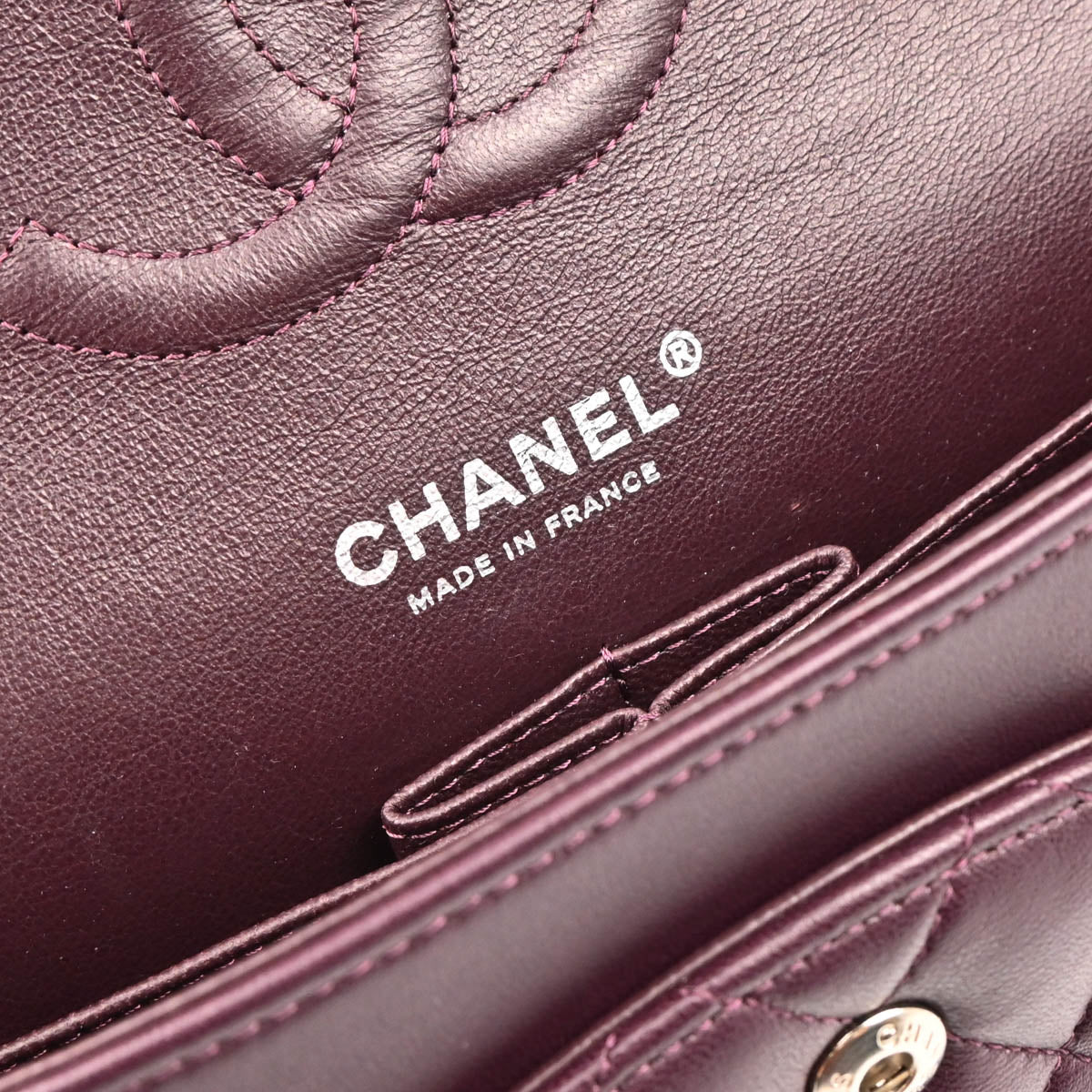Chanel 2011 Purple Lambskin Medium Classic Double Flap Shoulder Bag