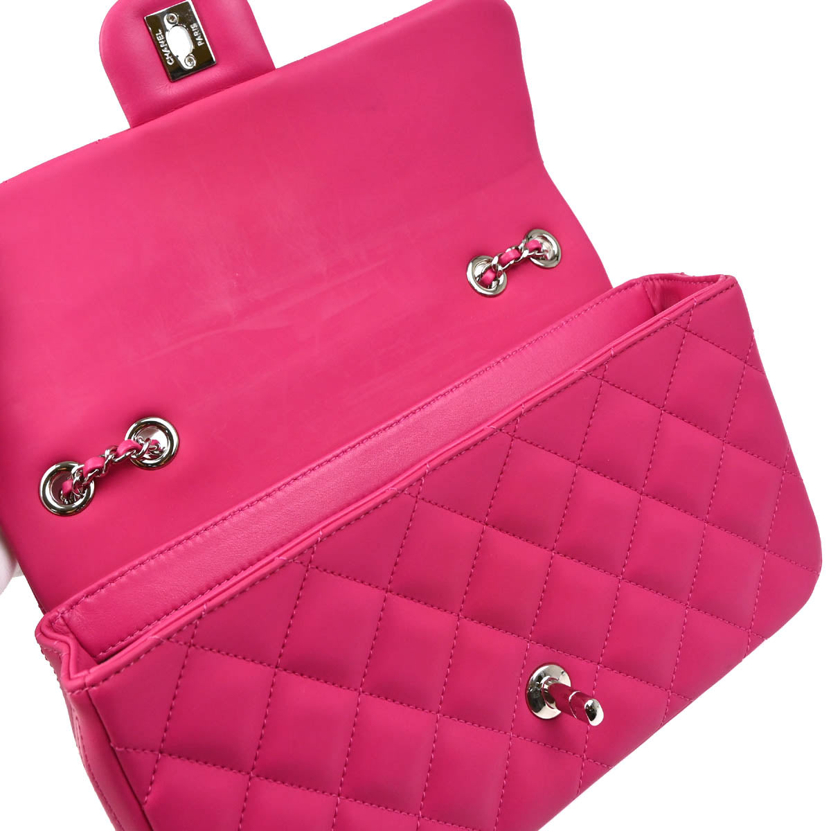 Chanel 2016-2017 Pink Lambskin Shoulder Bag