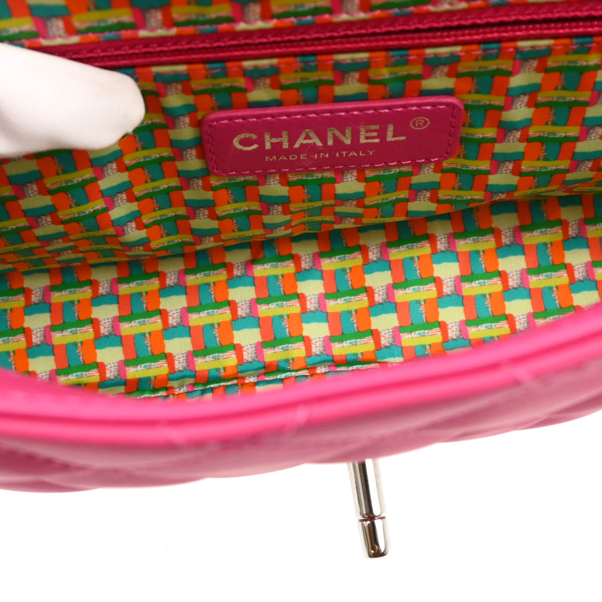 Chanel 2016-2017 Pink Lambskin Shoulder Bag
