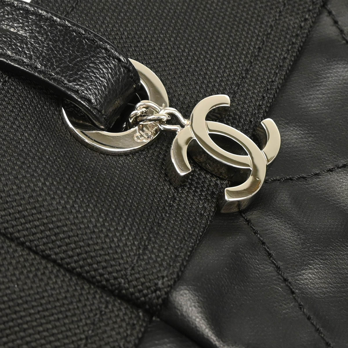 Chanel 2012-2013 Black Canvas Paris-Biarritz Tote PM Handbag