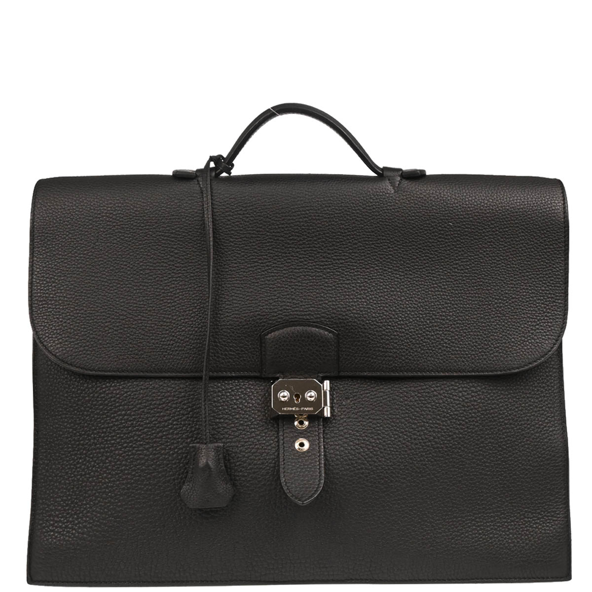Hermes 2015 Black Togo Sac a Depeches 38 Briefcase