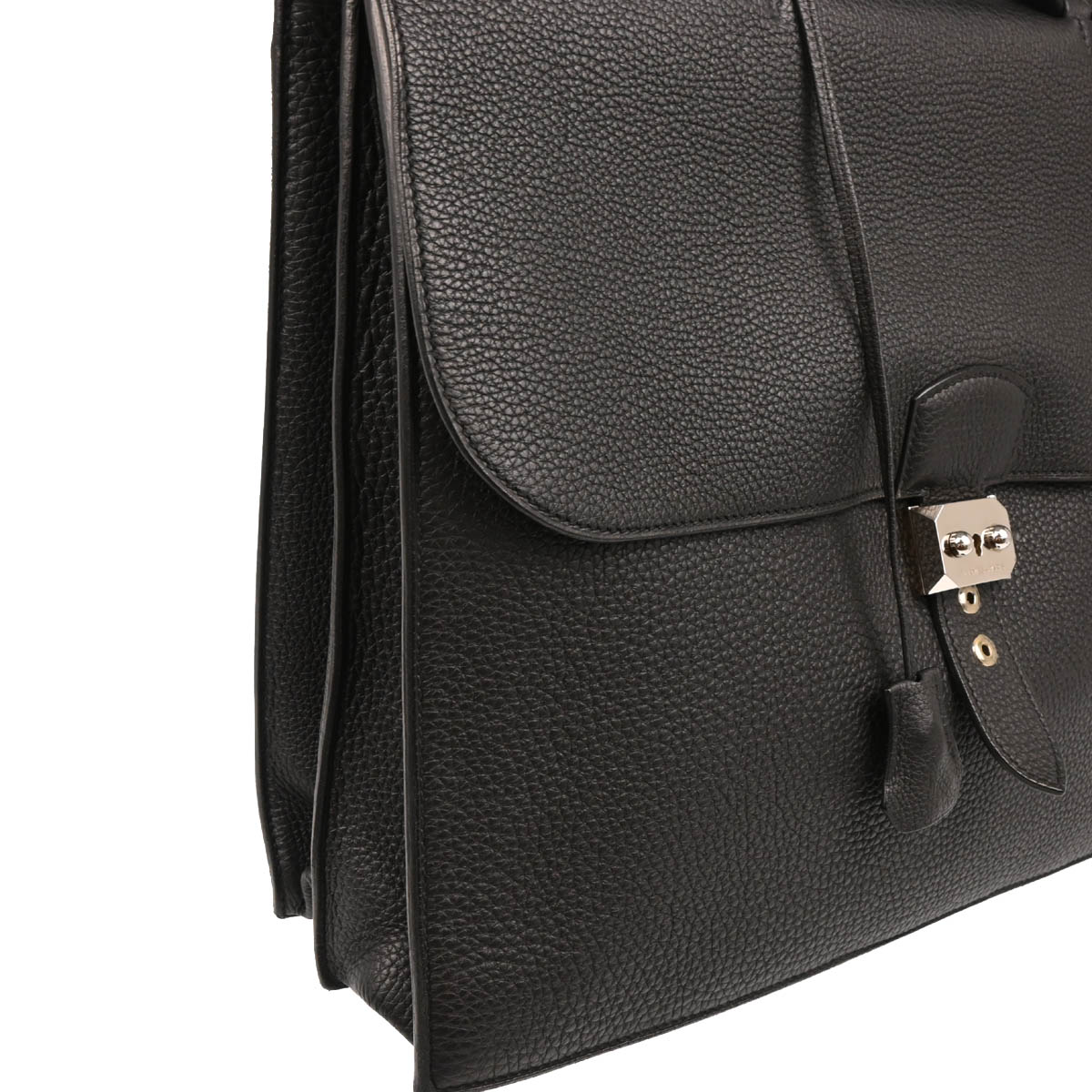 Hermes 2015 Black Togo Sac a Depeches 38 Briefcase