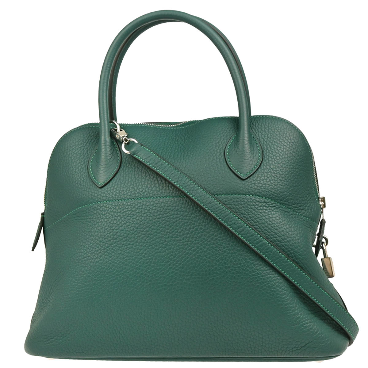 Hermes 2013 Malachite Taurillon Clemence Bolide 31 2way Shoulder Handbag